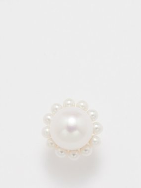 Sophie Bille Brahe Boucle d'oreille or 14 carats, perle Petite Jeanne