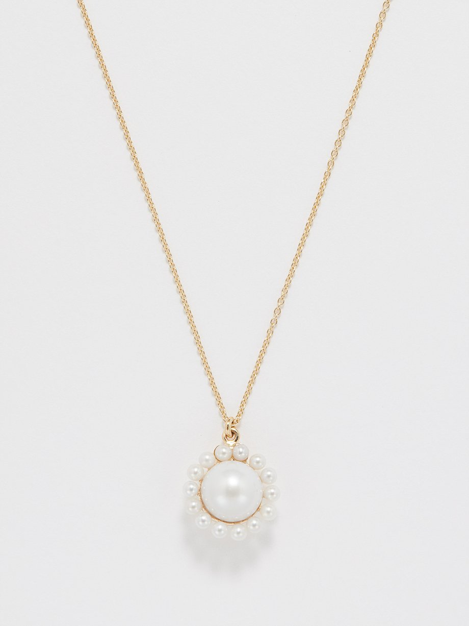 Gold Jeanne Simple pearl & 14k gold pendant | Sophie Bille Brahe ...