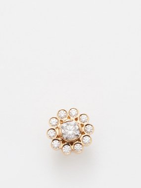 Sophie Bille Brahe Soleil diamond & 18kt gold single earring