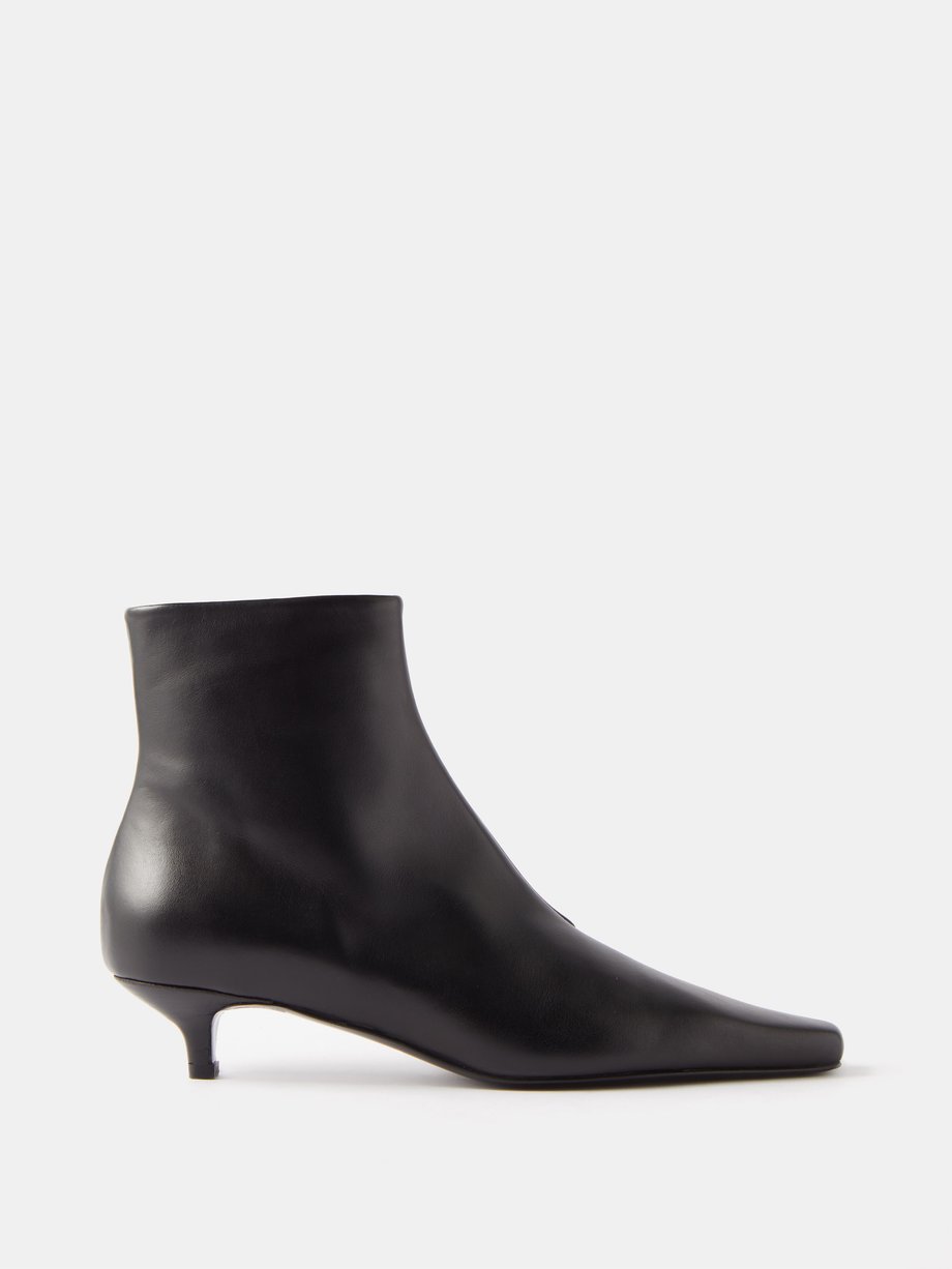 Black The Slim leather ankle boots | Toteme | MATCHES UK