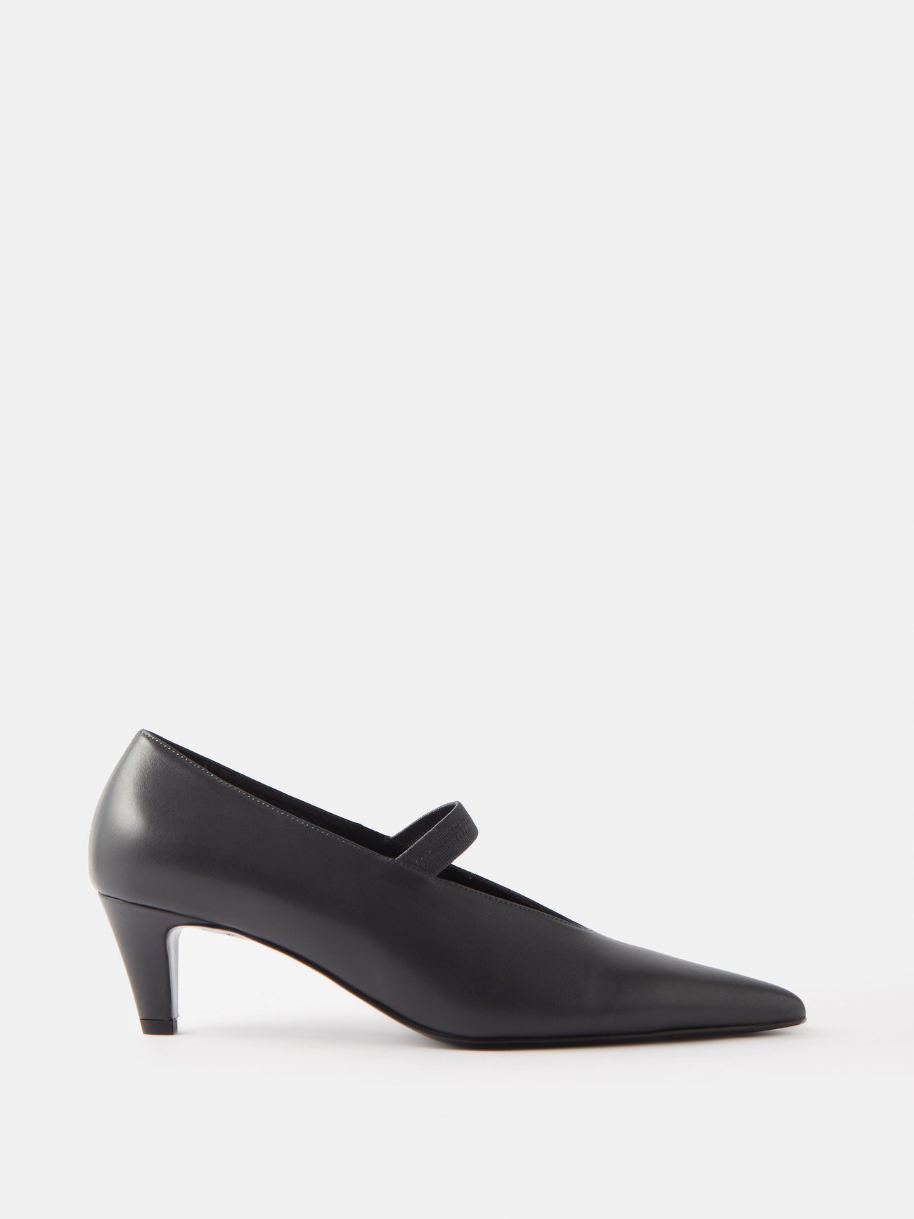 Black Point-toe leather Mary Jane pumps | Toteme | MATCHES UK