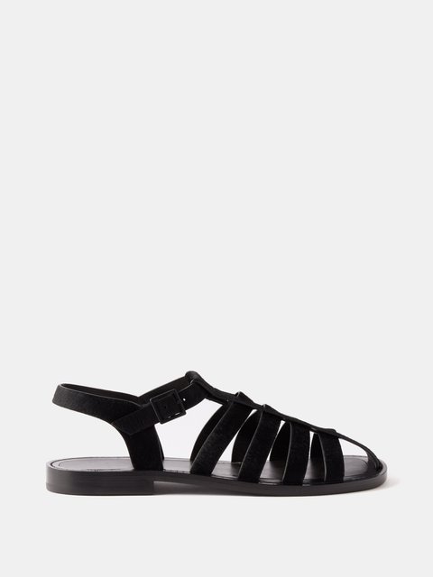 Maguire Sanza Leather Fisherman Sandals - Black