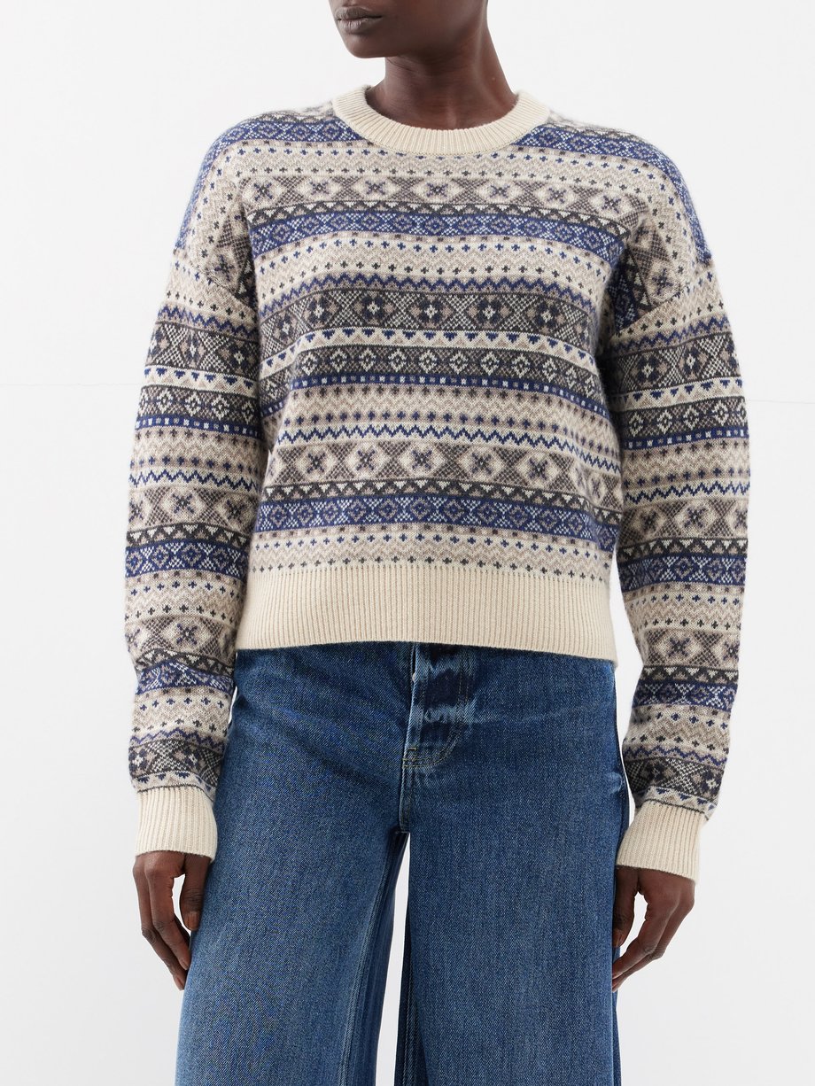 Blue Fair Isle-jacquard cashmere sweater | CO | MATCHESFASHION UK