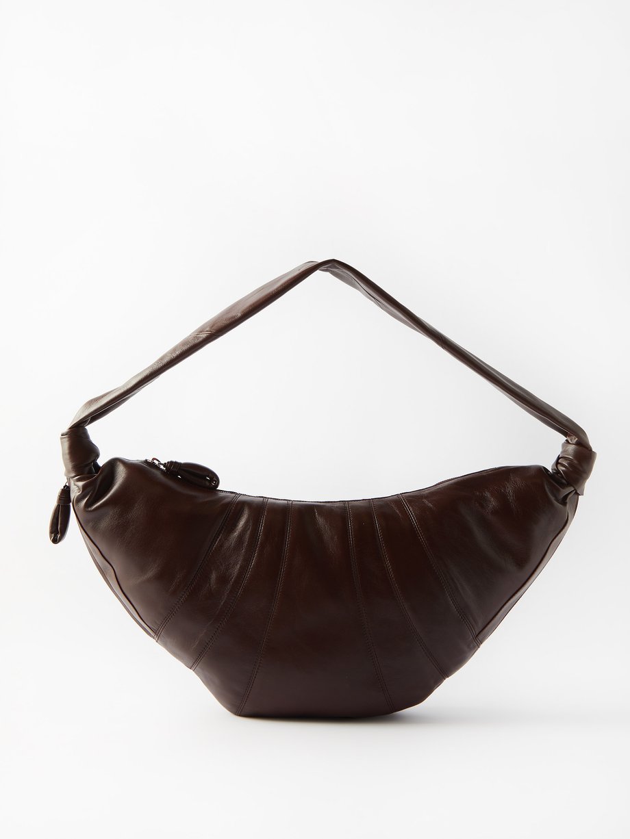 Burgundy Croissant large leather shoulder bag | Lemaire | MATCHESFASHION UK