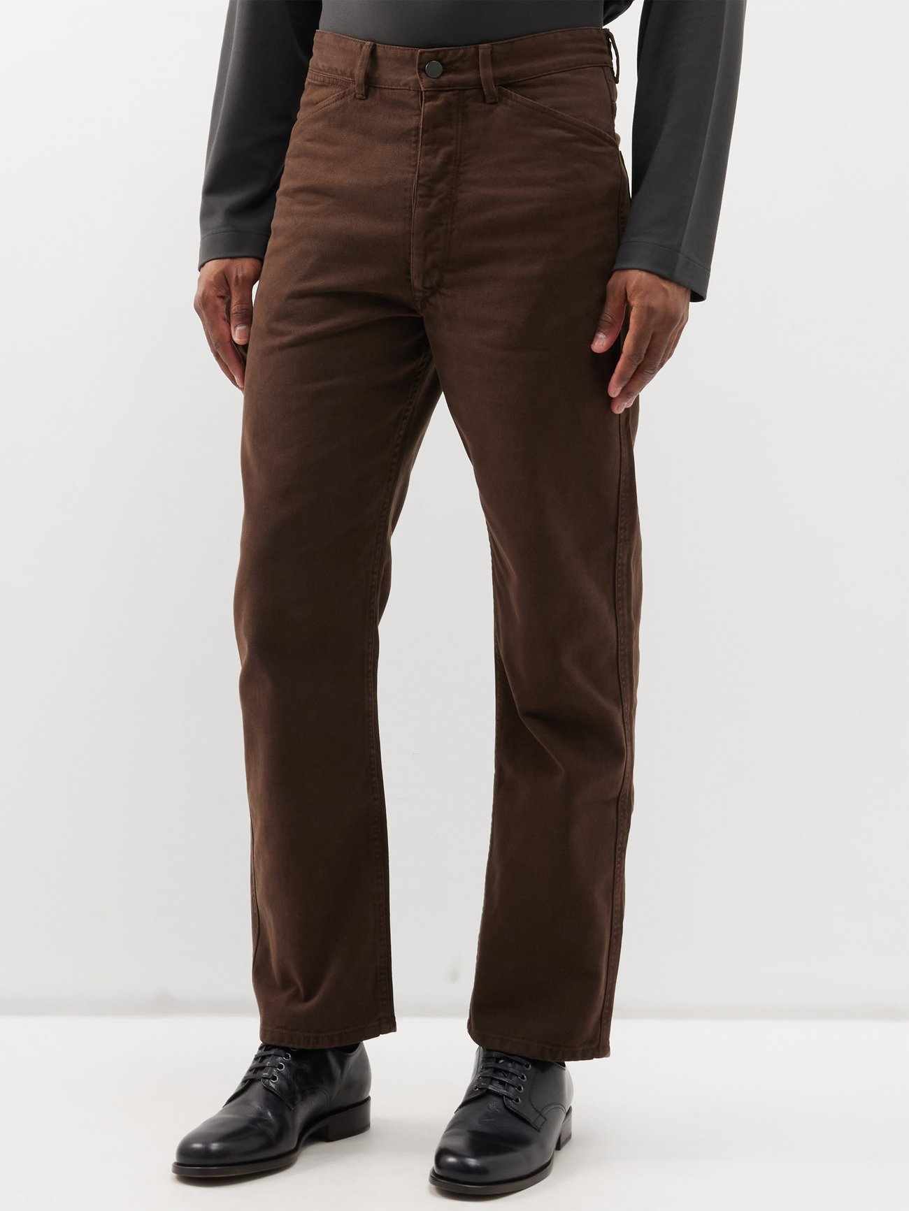 Lemaire ルメール Curved-leg five-pocket trousers ブラウン｜MATCHESFASHION（マッチズファッション)