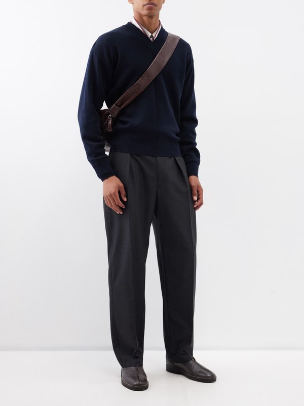 Lemaire V-neck wool-blend sweater