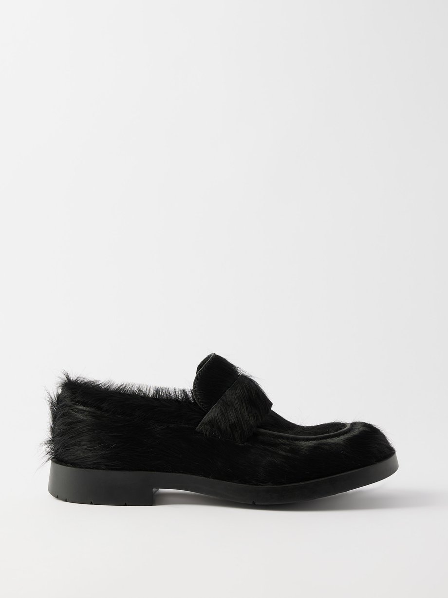 Black 1978 calf hair loafers | CAMPERLAB | MATCHES UK