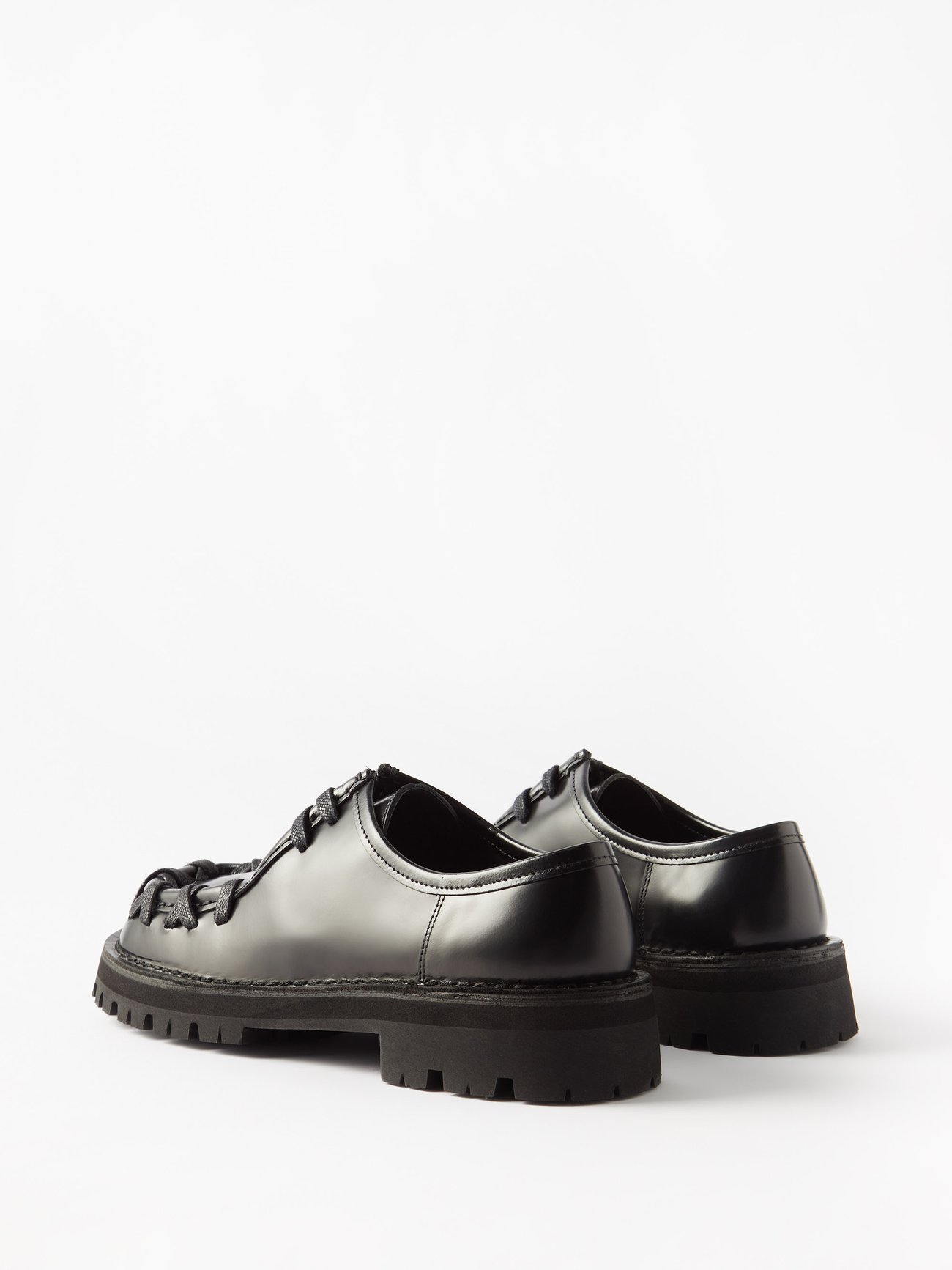 Black Mimi MATCHES leather Derby shoes | CAMPERLAB | UK