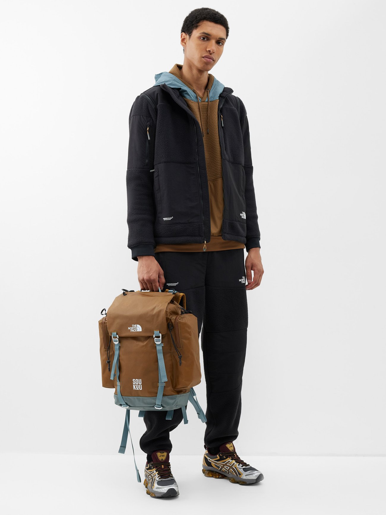 Brown Logo-print ripstop backpack | The North Face x Undercover