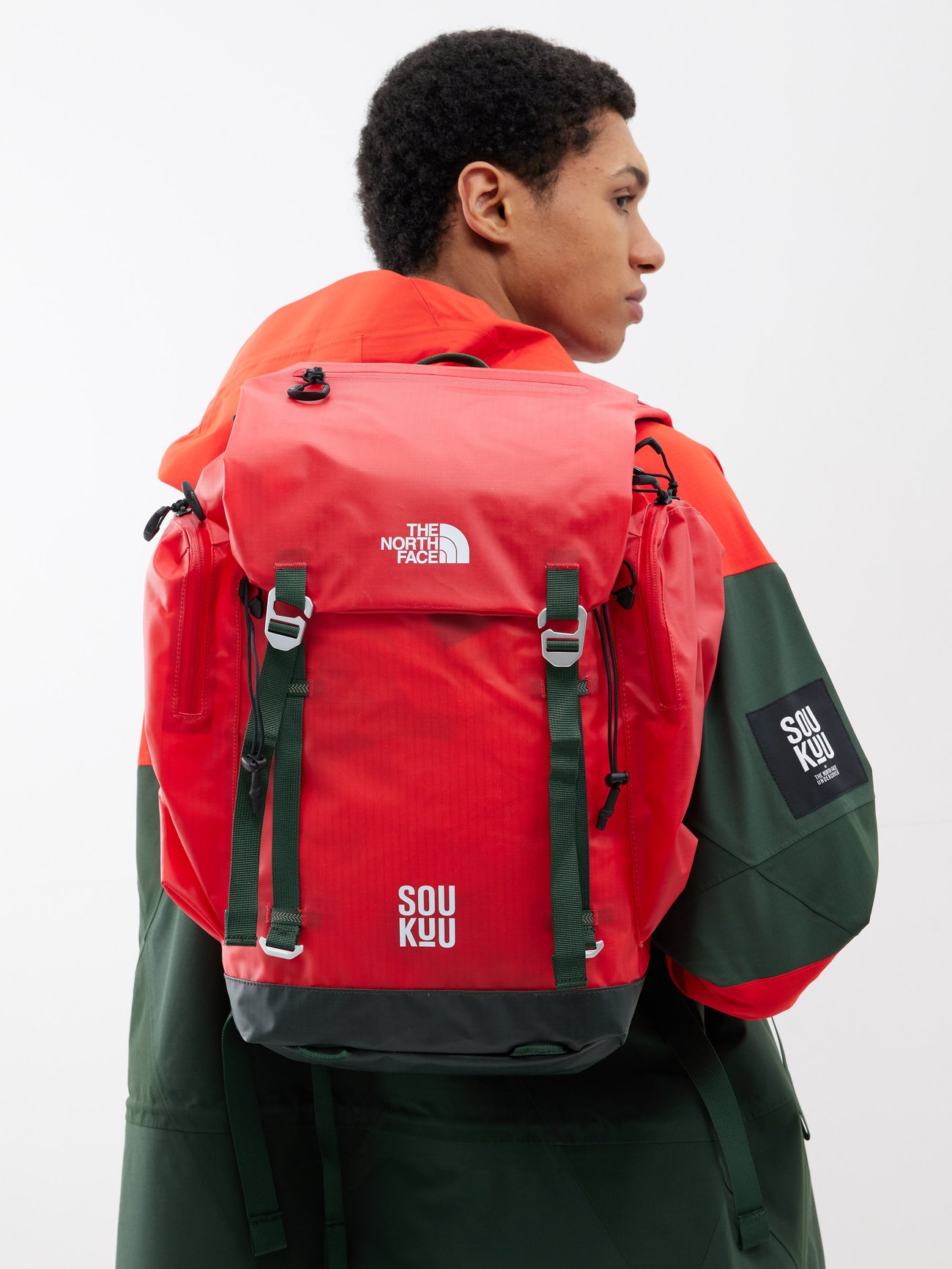 Logo-print ripstop backpack