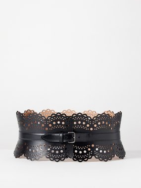 ALAÏA Perforated leather belt