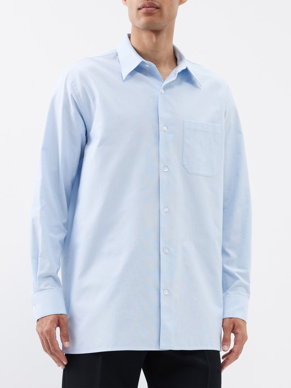 The Row Melvin oversized cotton-Oxford shirt
