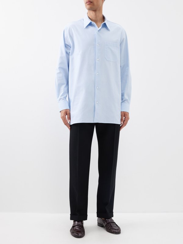 The Row Melvin oversized cotton-Oxford shirt