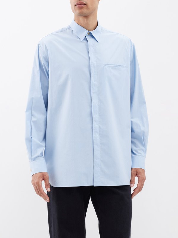 The Row Fili concealed-button cotton shirt