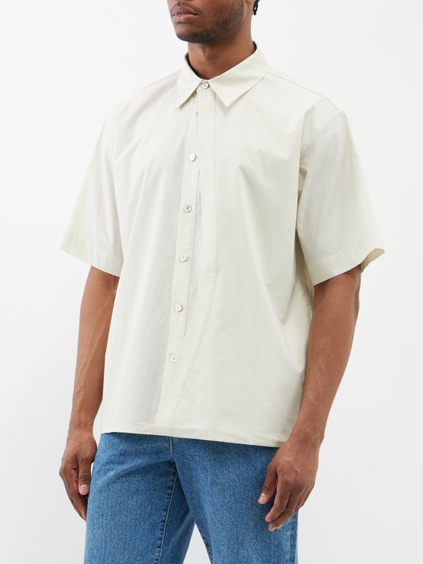 Le17septembre Homme (Le17Septembre Homme) Layered-placket cotton-poplin shirt