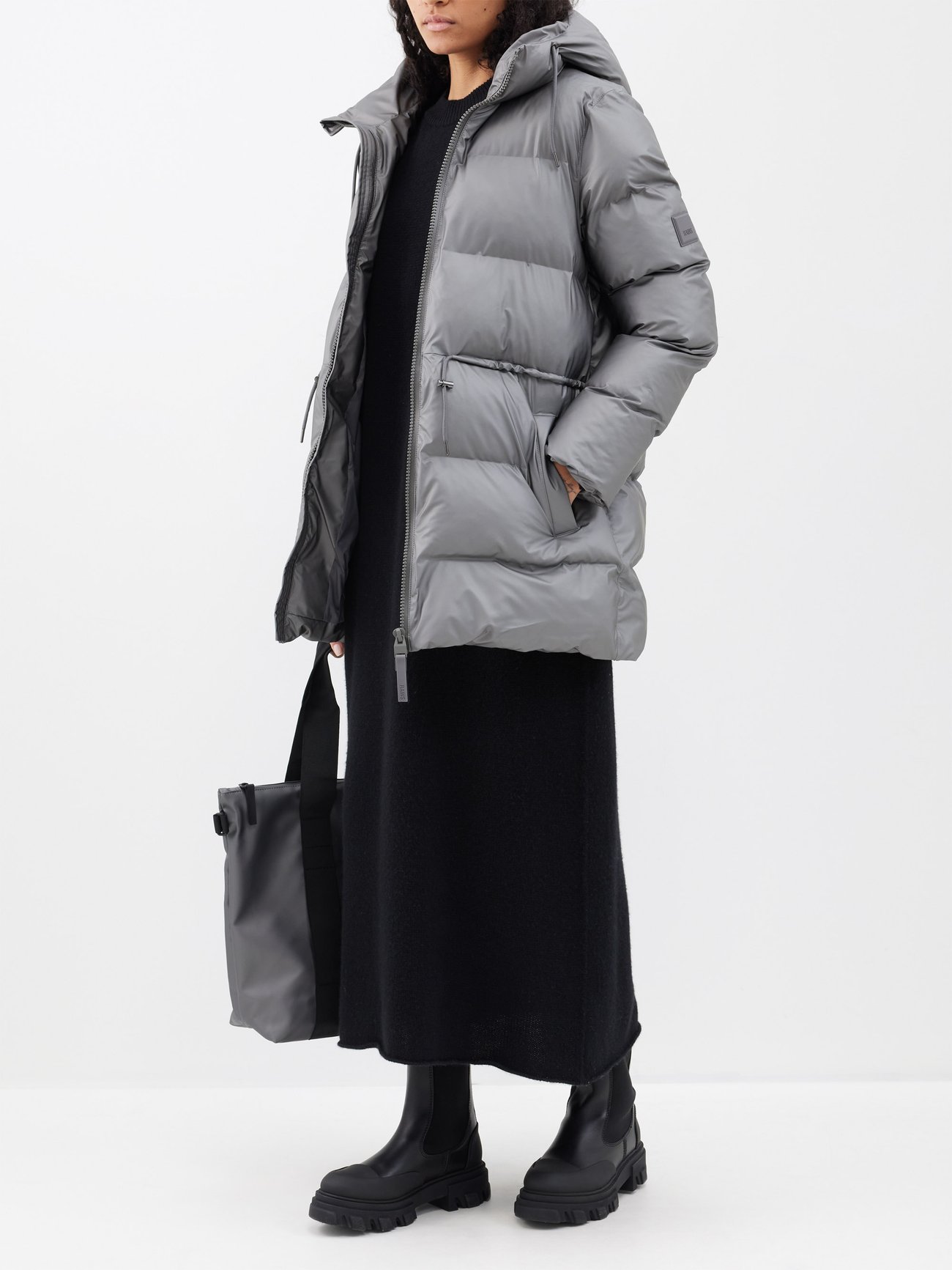 Rains® Alta Puffer Parka in Black for $515