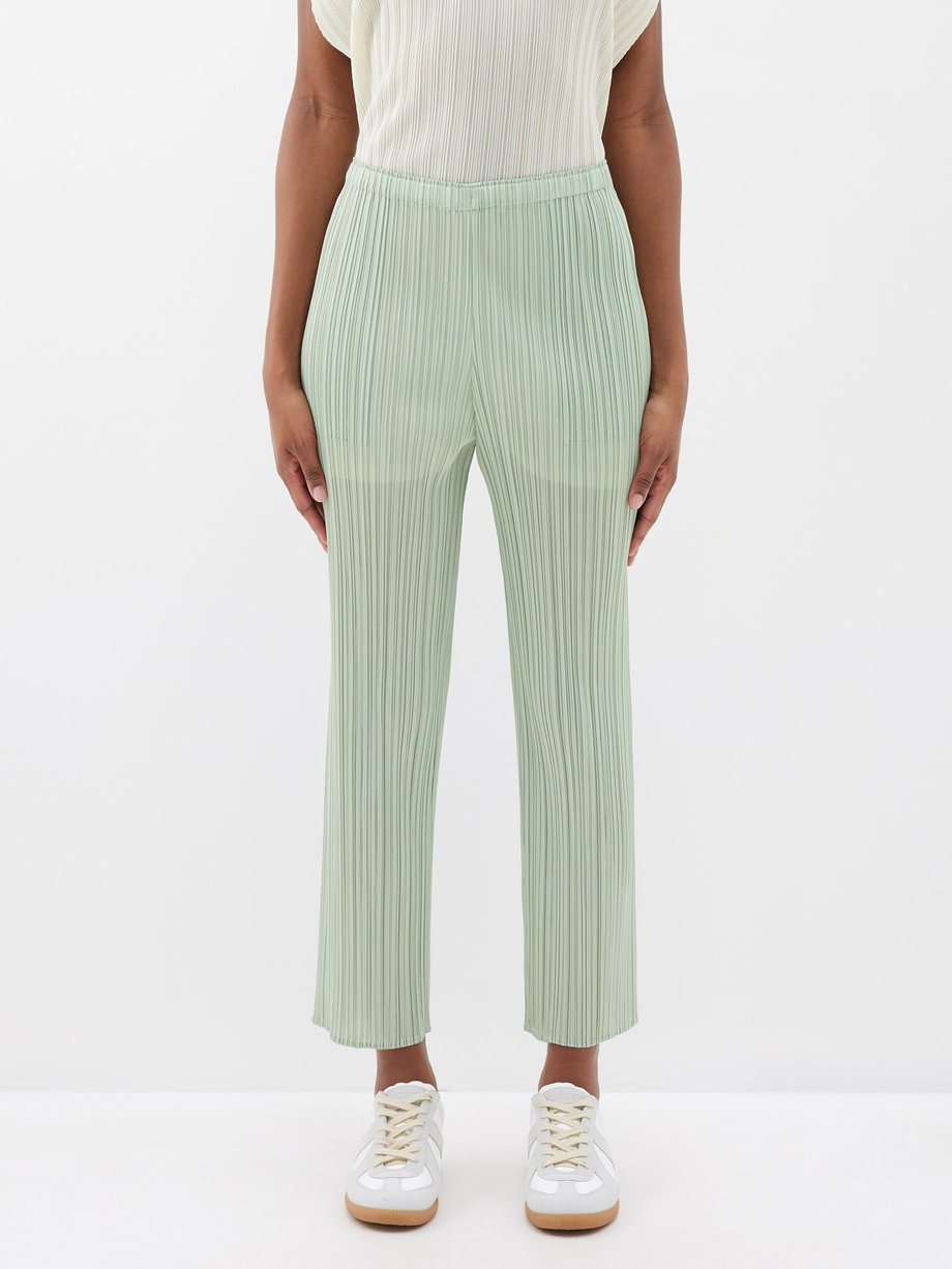 Brushed Jersey Pleated Wide Pants