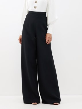 Andrew Gn High-rise crepe wide-leg trousers