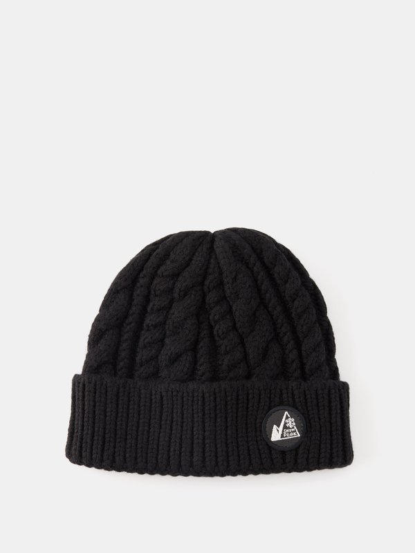 Snow Peak X Mountain of Moods cable-knit beanie