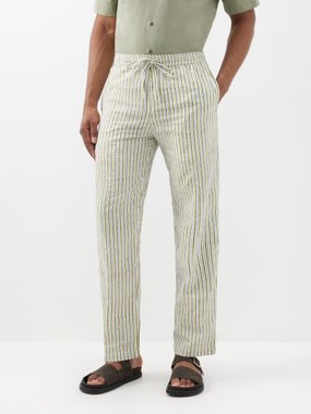 SMR Days Malibu striped-cotton trousers