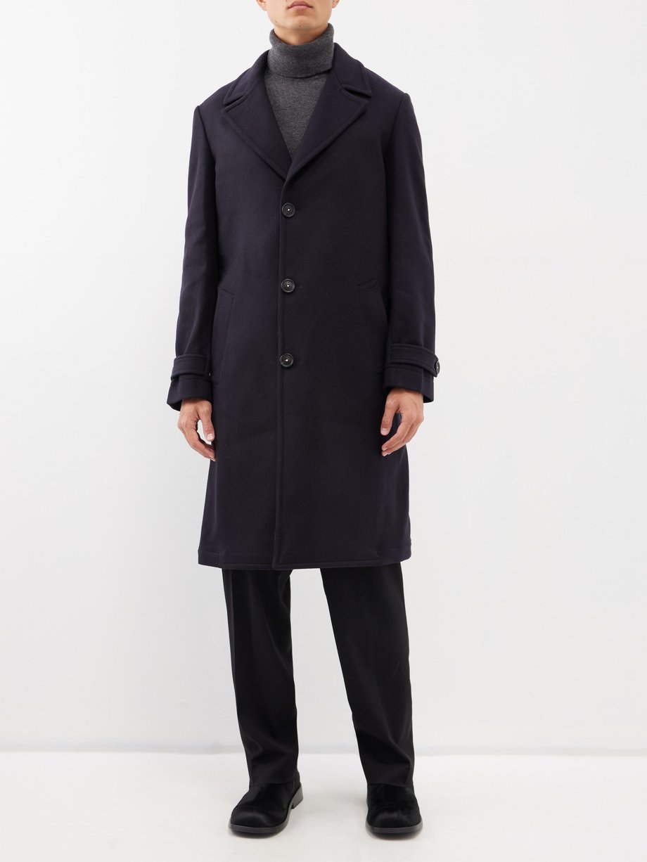Navy Rain2 cashmere overcoat | Massimo Alba | MATCHES UK