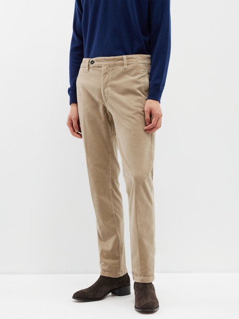 Rare Rabbit Men's Cloy Olive Solid Mid-Rise Regular Fit Velvet Trouser