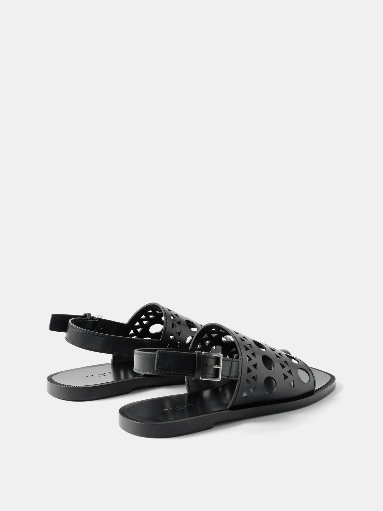 ALAÃA - Vienne Leather Flat Sandals
