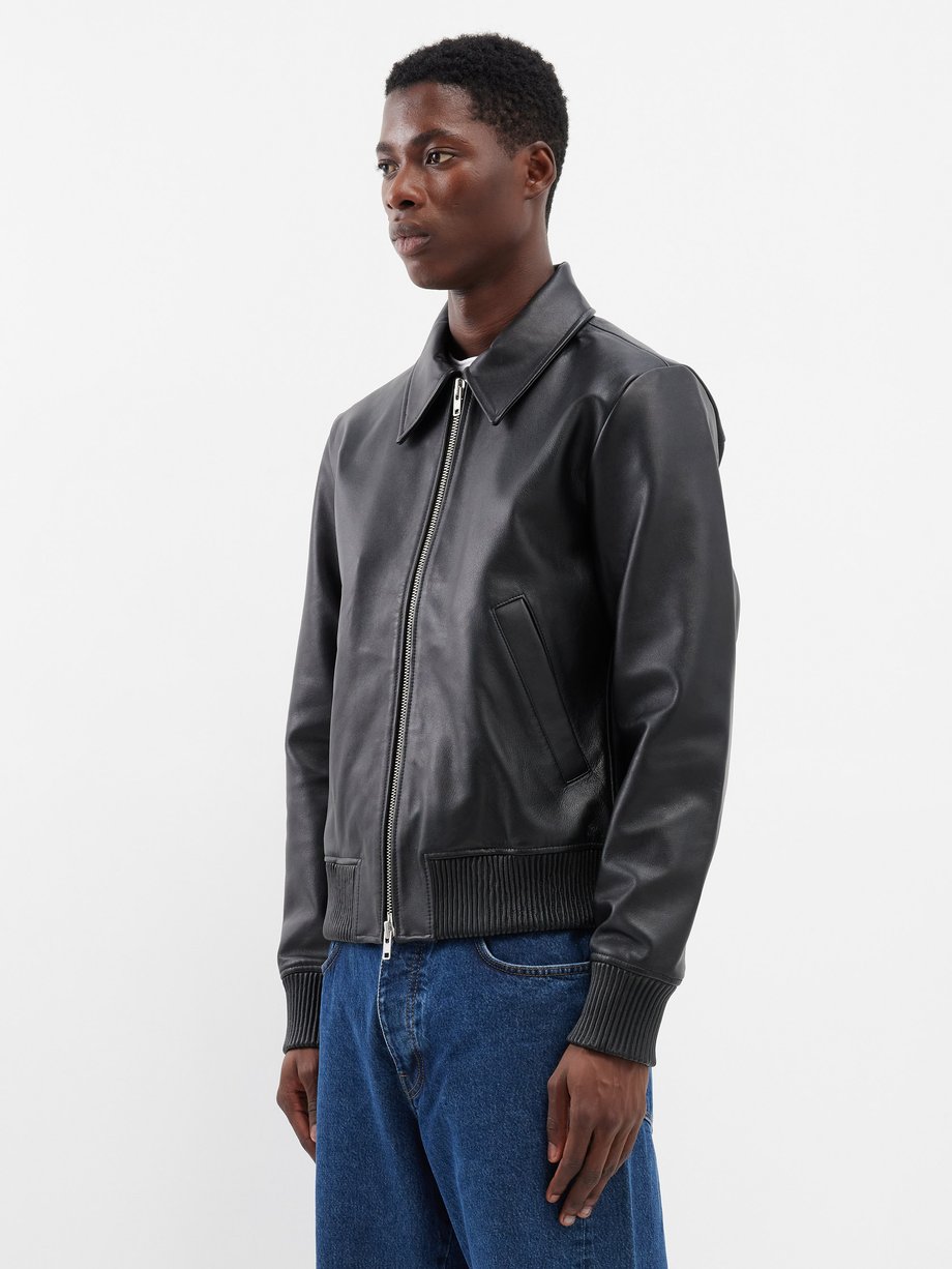 Black Florian leather jacket | NN.07 | MATCHESFASHION US