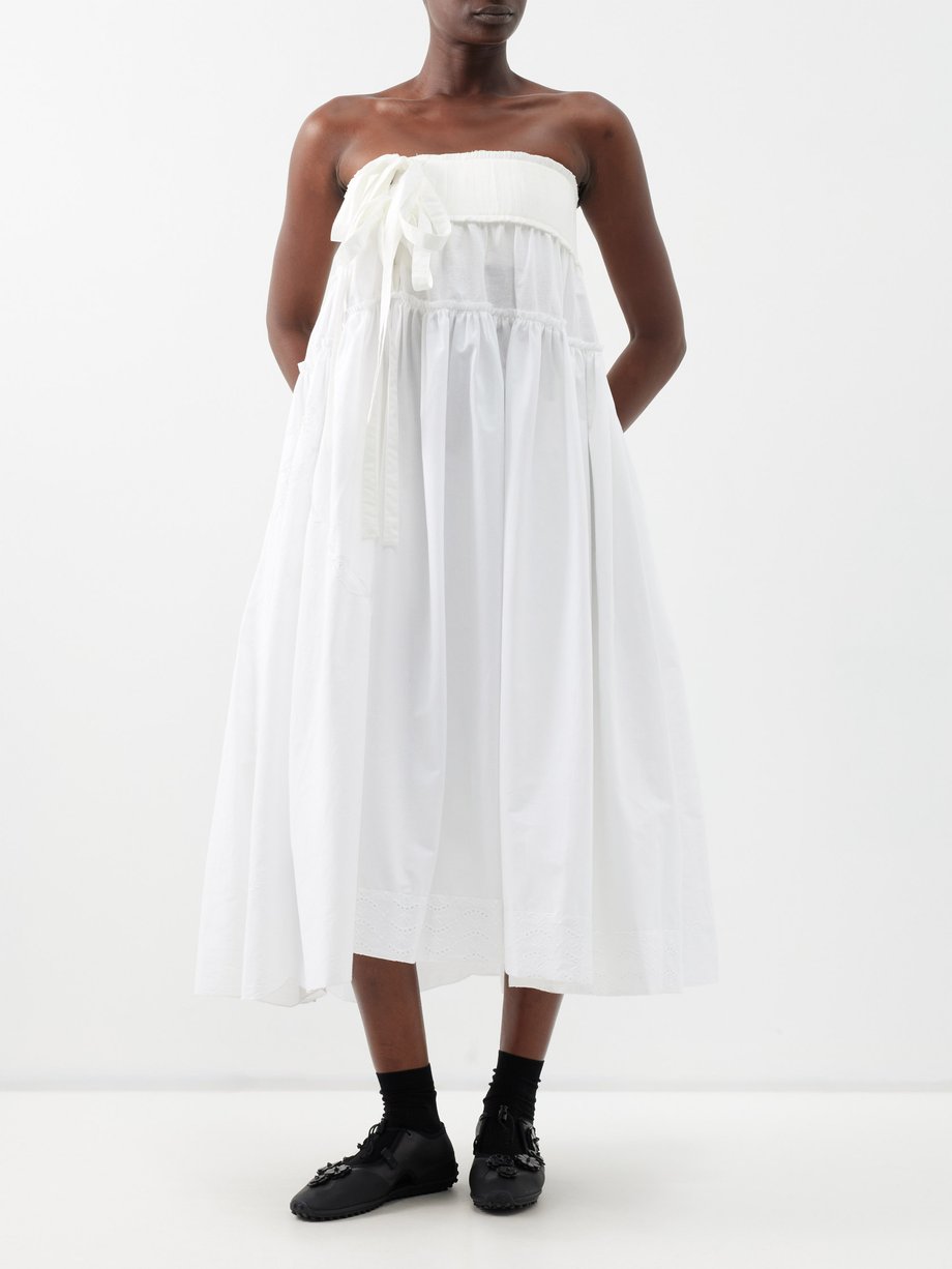 White Bahiana upcycled-cotton dress | Renata Brenha | MATCHES UK