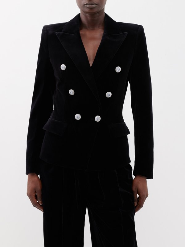 Alexandre Vauthier Double-breasted cotton-velvet suit jacket