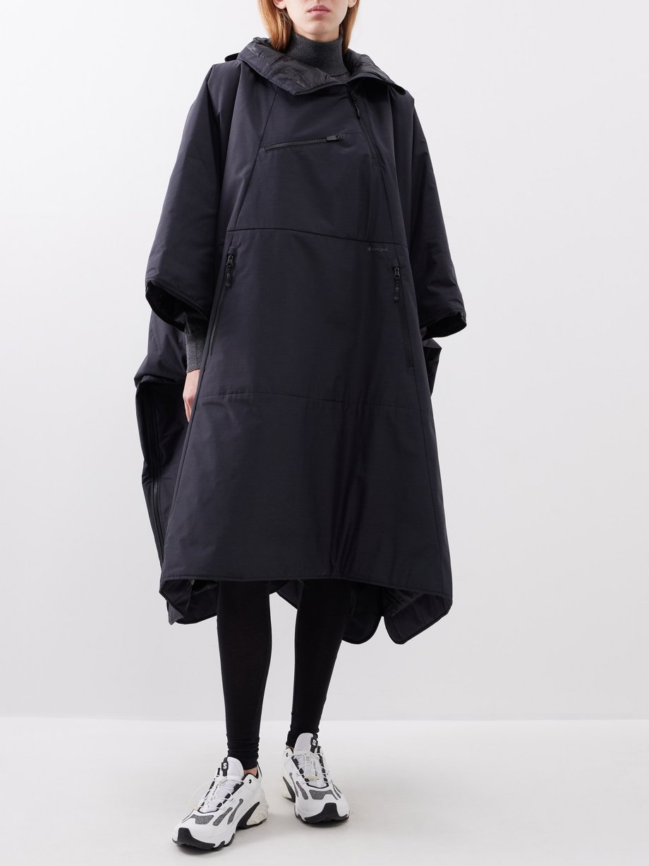 Black FR 2L oversized padded poncho jacket | Snow Peak | MATCHESFASHION US