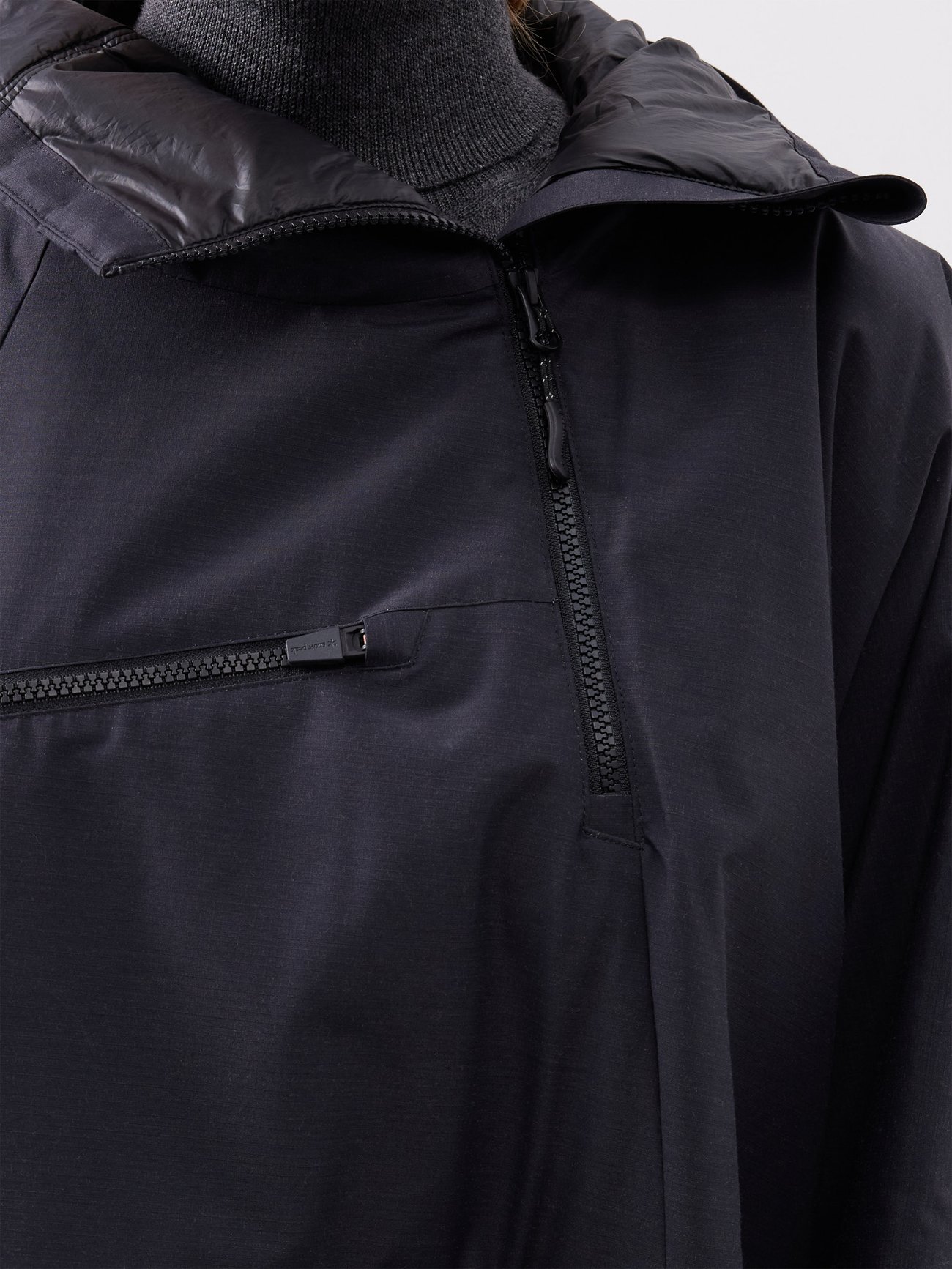 Black FR 2L oversized padded poncho jacket | Snow Peak