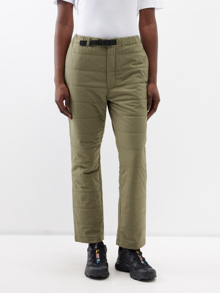 Green Buckled padded trousers, Snow Peak