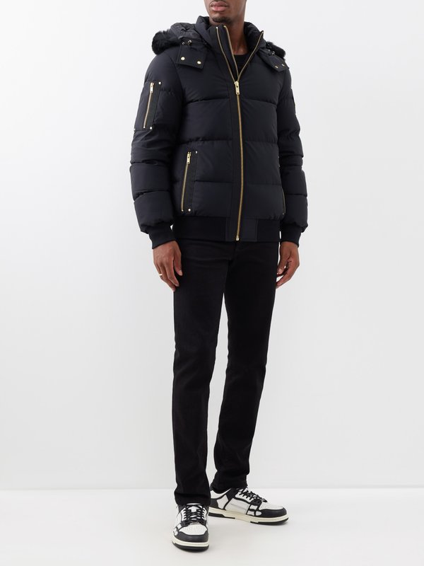 Moose Knuckles Gold Stagg shearling-trim quilted down coat