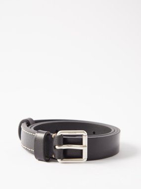 Lemaire Topstitched leather belt