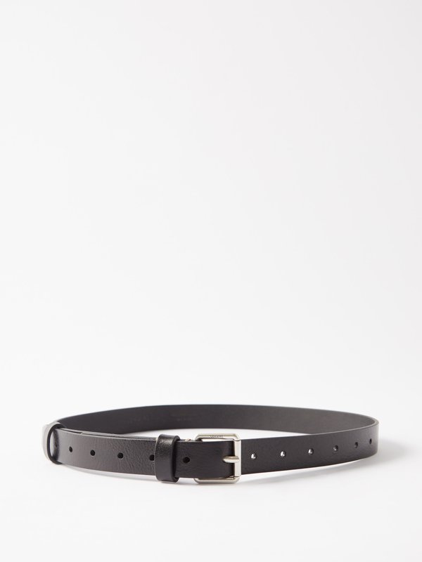 Lemaire Topstitched leather belt