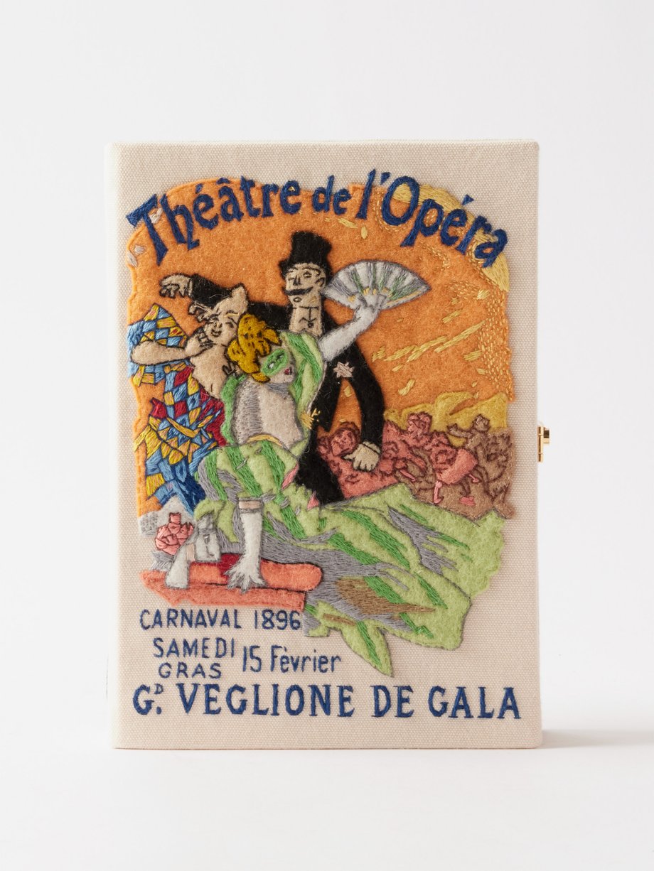 Olympia Le-Tan De L'Opera Embroidered Book Clutch Bag