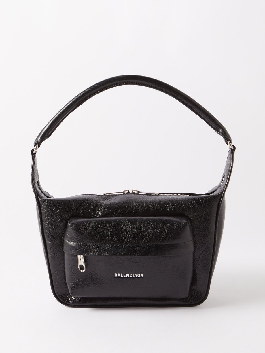 SASOM  Balenciaga Explorer Leather Crossbody Pouch Bag