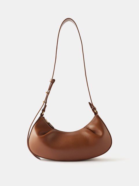 Brown Dimple Moon leather shoulder bag Elleme MATCHES UK