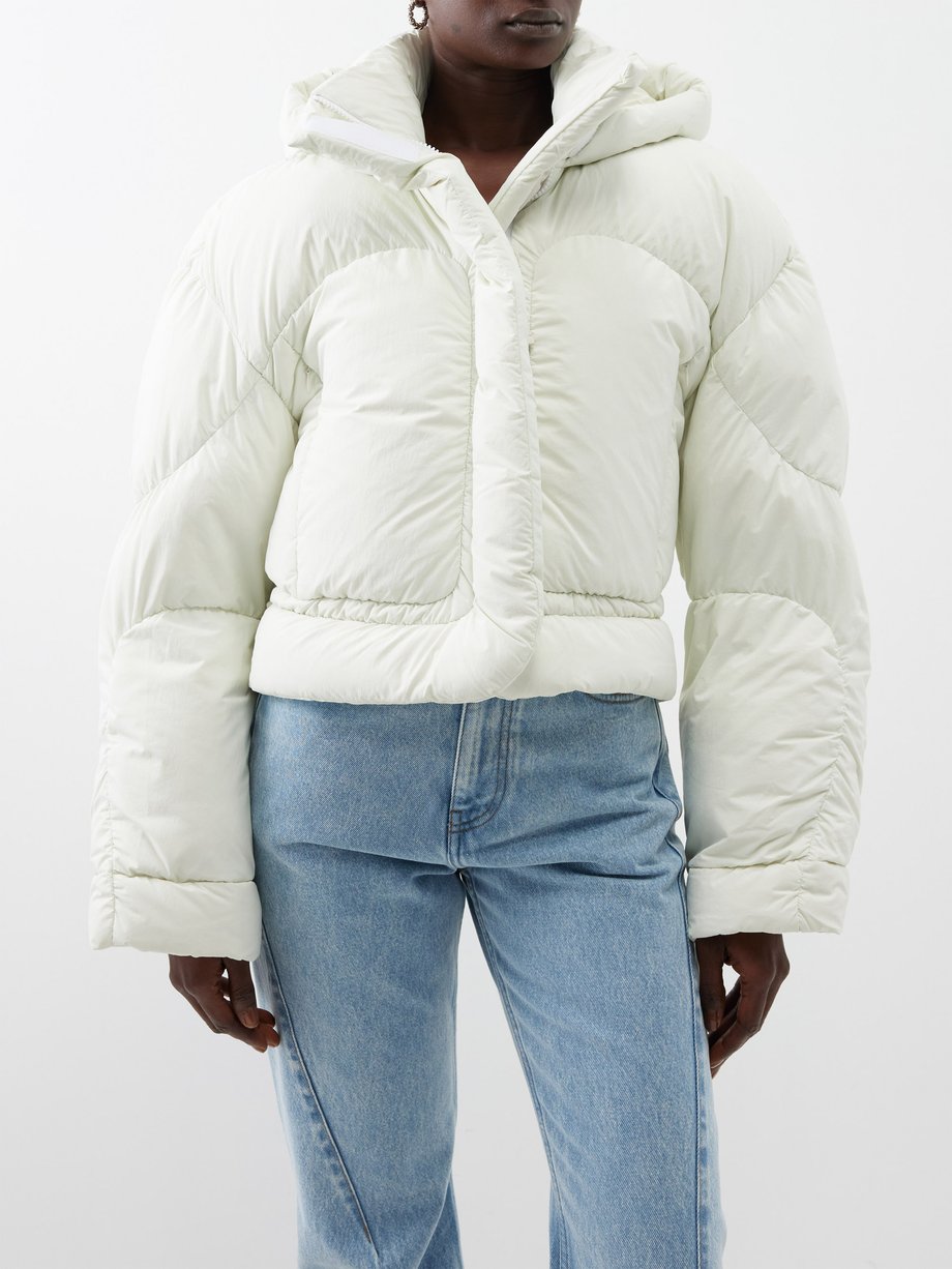 Ivory Cropped quilted nylon jacket | Acne Studios | MATCHESFASHION US