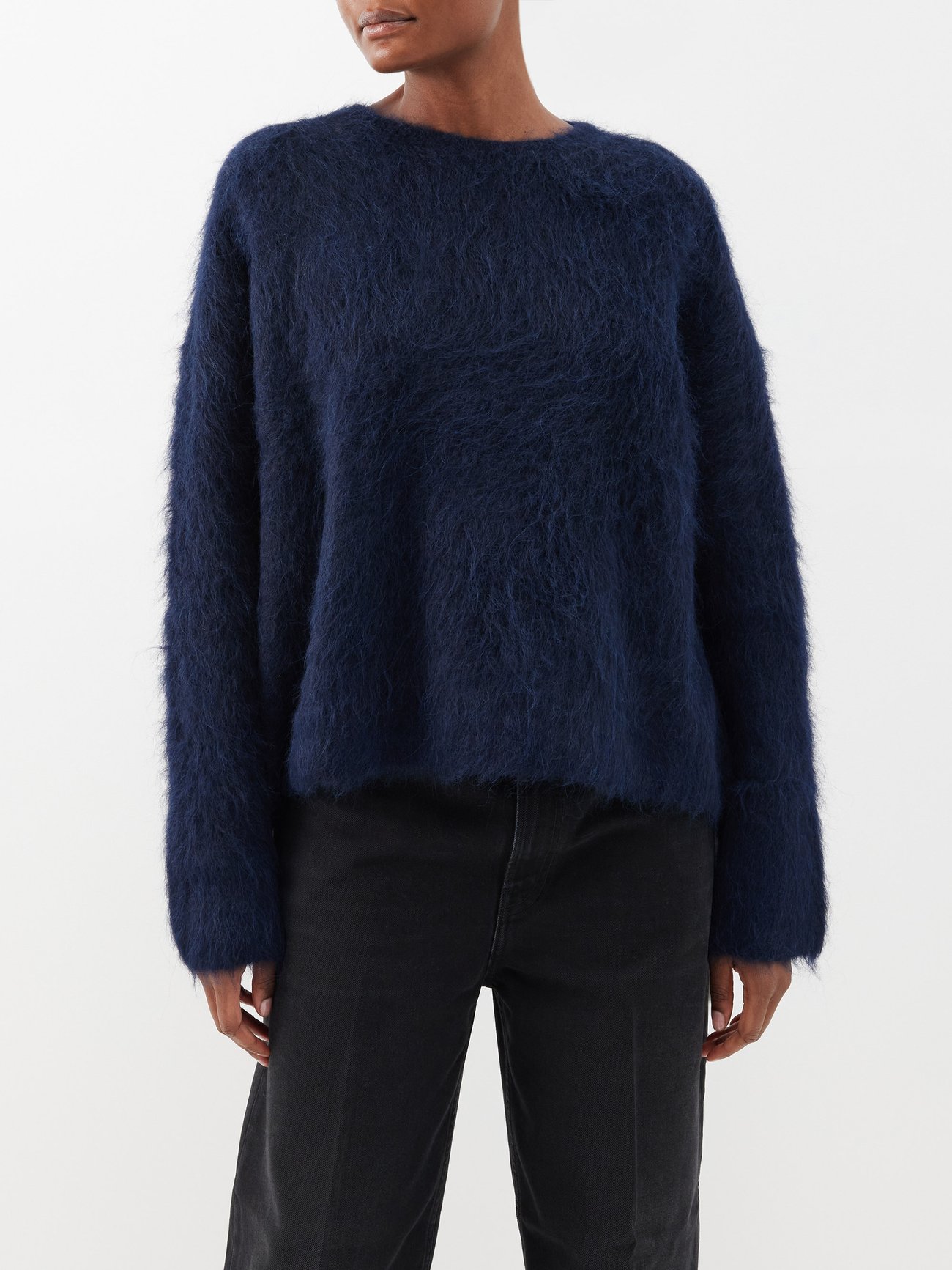 Boxy alpaca-blend sweater