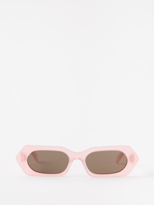 Celine Eyewear Lunettes de soleil hexagonales en acétate