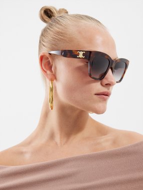 Celine Eyewear D-frame tortoiseshell-acetate sunglasses