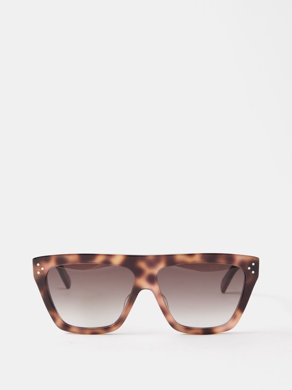 Celine Eyewear Oversized D-frame tortoiseshell-acetate sunglasses