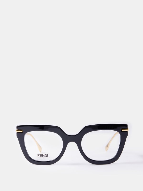 Fendi Rama Round Frame Sunglasses In Black