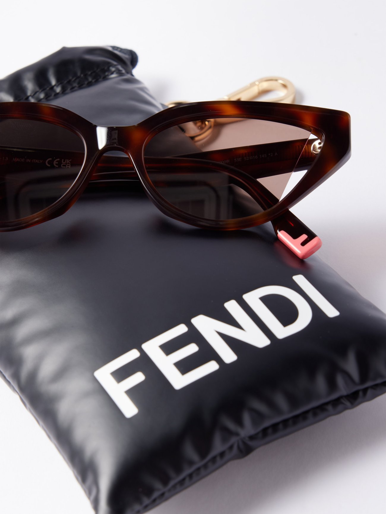 Fendi Women's Lettering Cat Eye Sunglasses