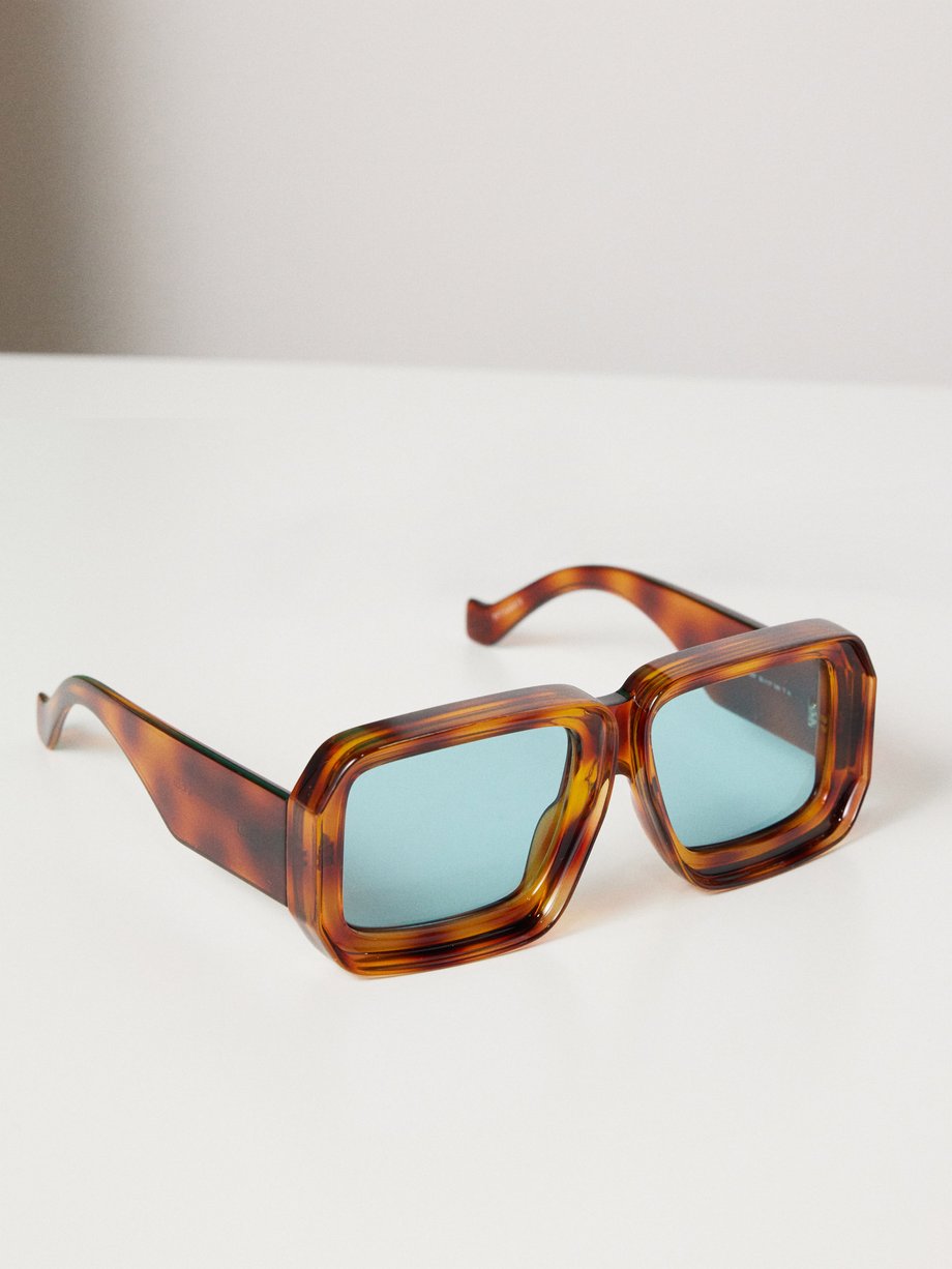 Brown X Paula's Ibiza Dive square acetate sunglasses