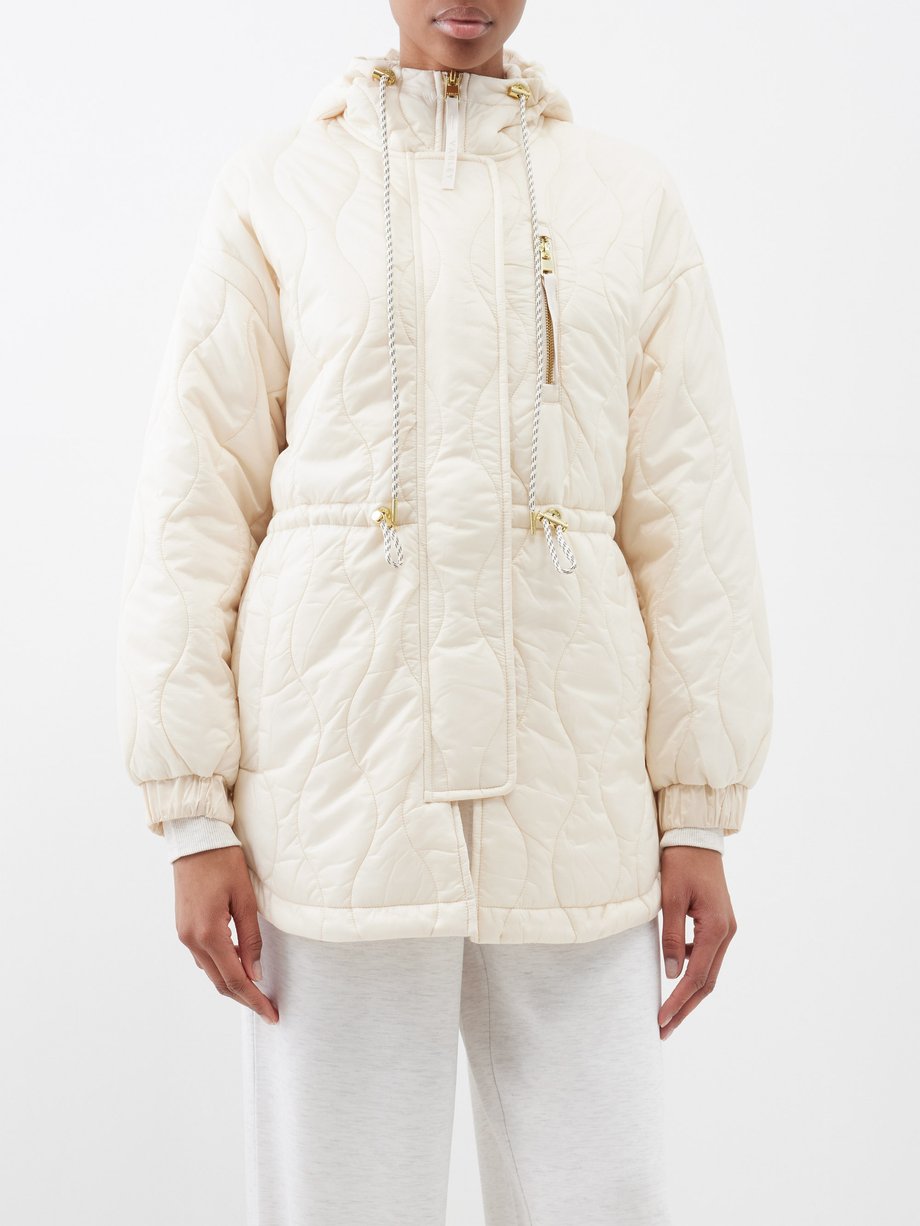 Neutral Caitlin quilted-shell jacket, Varley