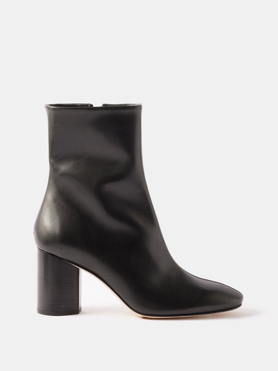 Black Alena 75 leather ankle boots | Aeyde | MATCHES UK
