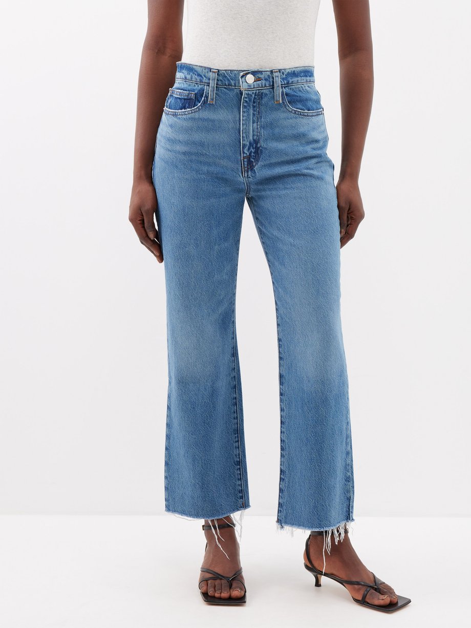 Blue Le Jane cropped jeans | FRAME | MATCHES UK